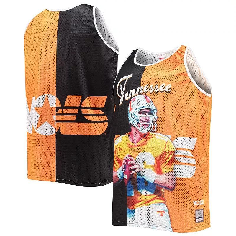 Mens Mitchell & Ness Peyton Manning /Tennessee Orange Tennessee Volunteers Sublimated Player Big & Tall Tank Top Product Image