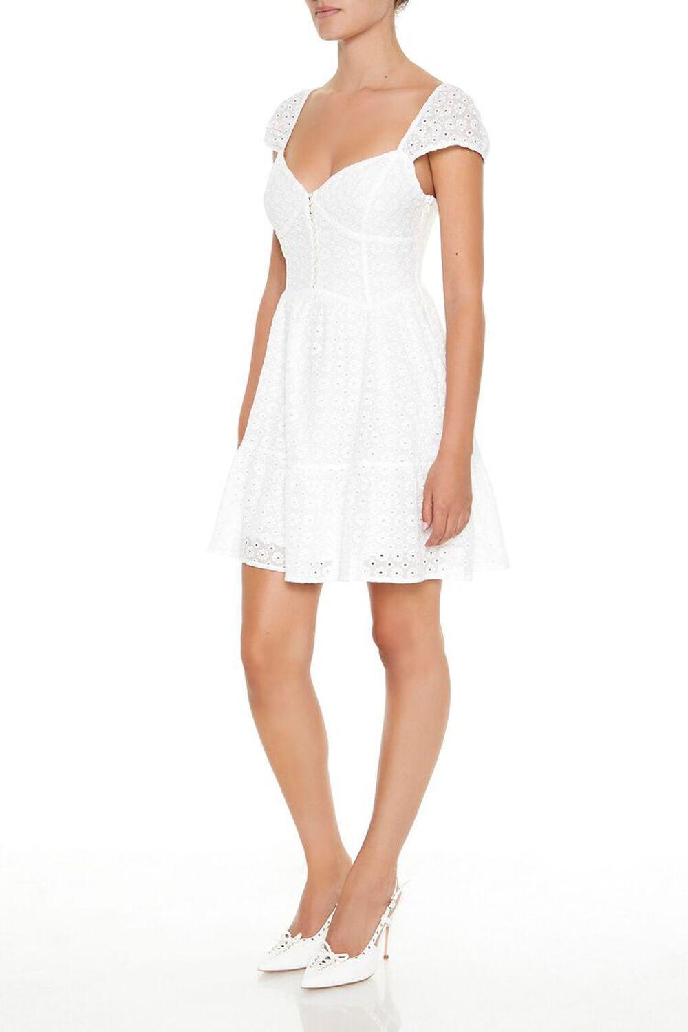 Eyelet Bustier Flounce Mini Dress | Forever 21 Product Image