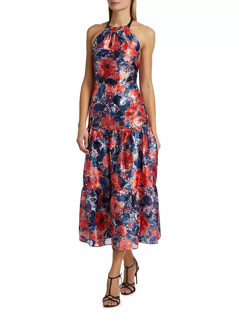 Hayden Poppy Jacquard Midi-Dress product image