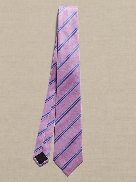 Solid Silk-Blend Tie Product Image