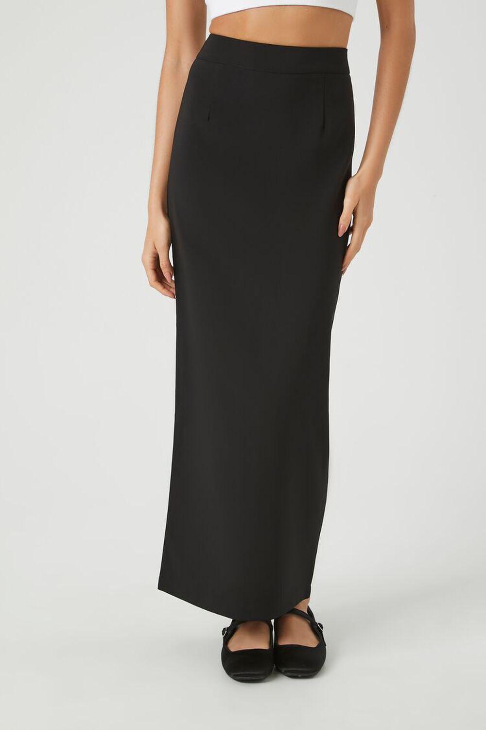 Zip-Slit Maxi Skirt | Forever 21 Product Image