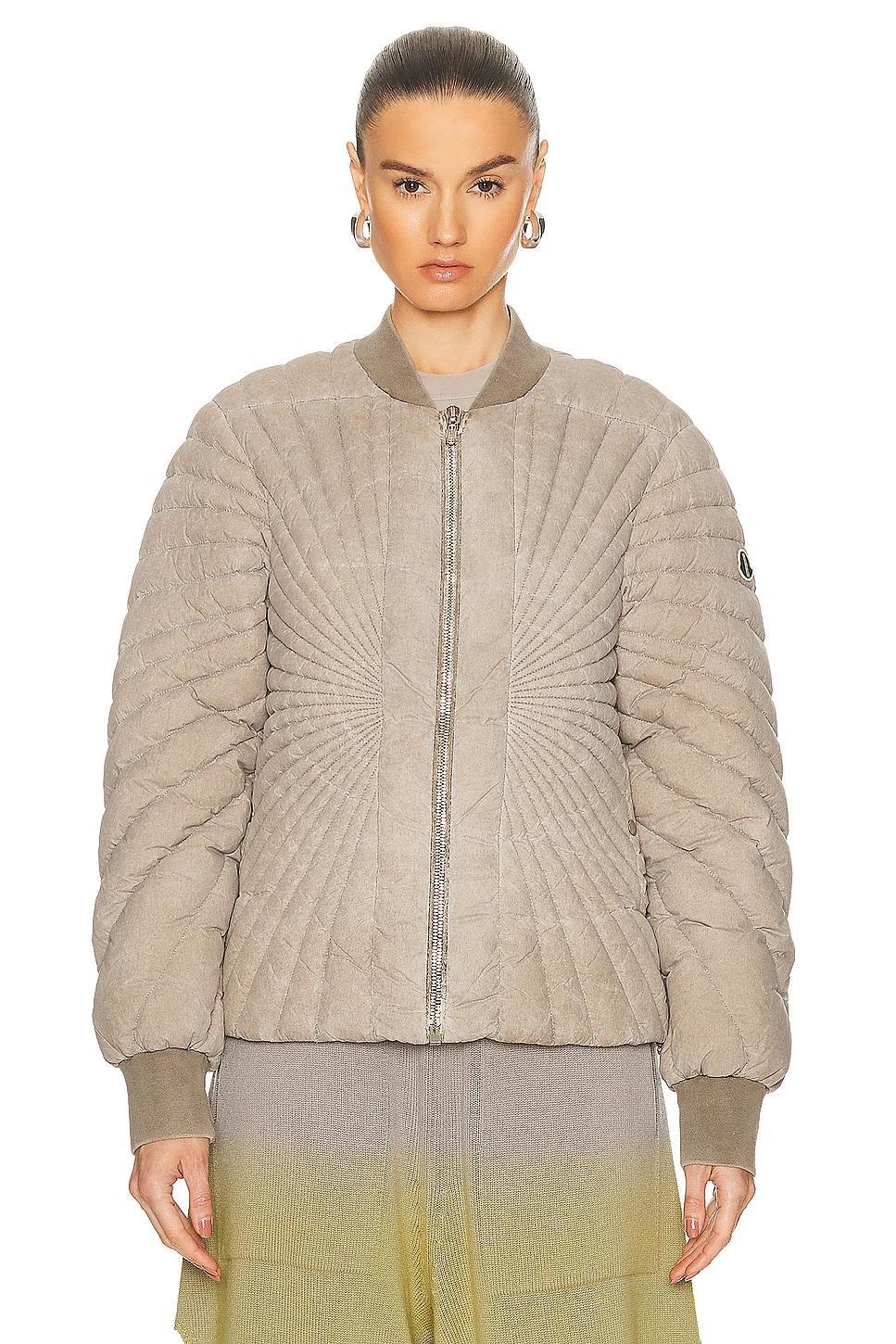 Rick Owens X Moncler Radiance Flight Jacket in Beige Product Image