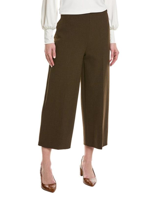 Crop Wide Leg Wool-blend Pant In Black Product Image