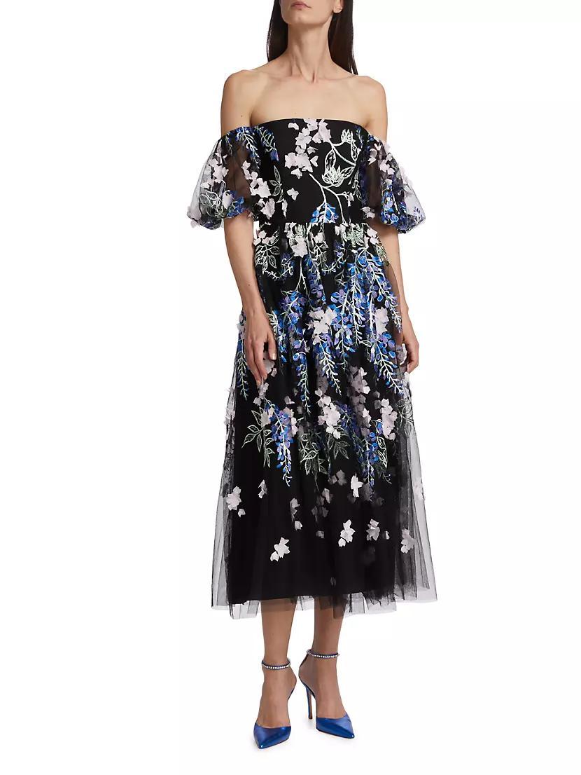 Floral Off-The-Shoulder Midi-Dress Product Image