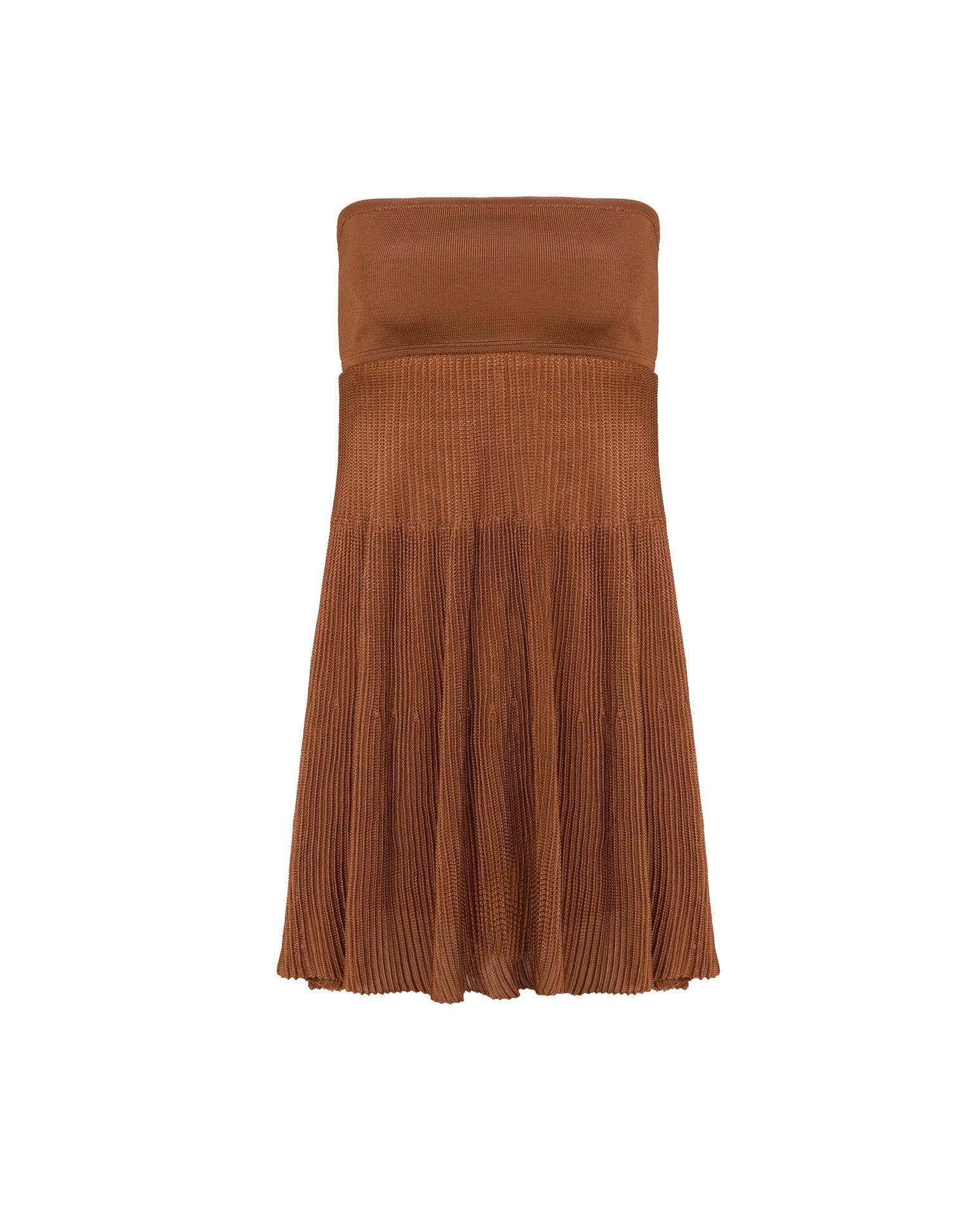 Knit Natalie Short Dress - Camel Product Image