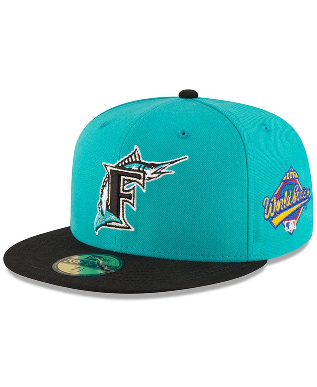 Mens New Era Aqua Florida Marlins World Series Wool 59FIFTY Fitted Hat Product Image