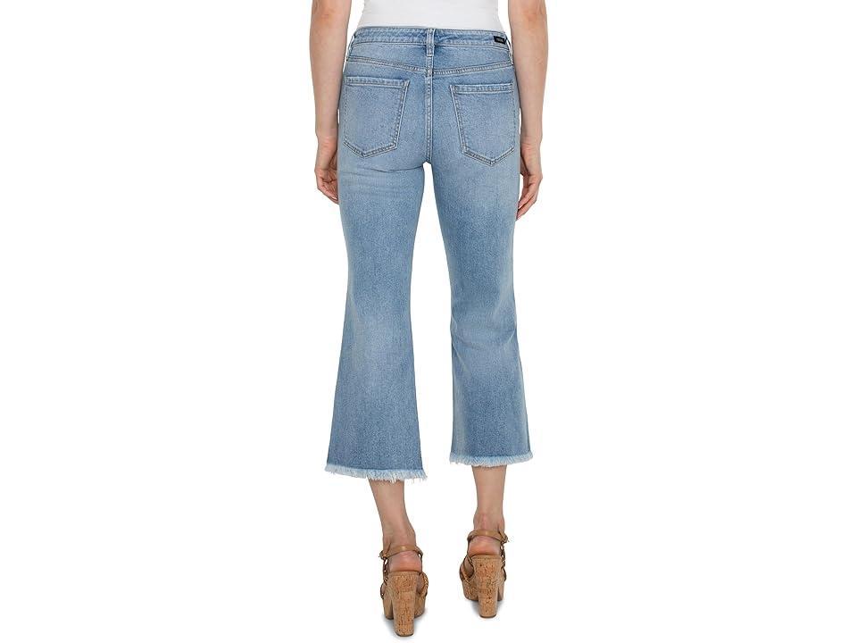 Liverpool Los Angeles Hannah Frayed Crop Flare Jeans Product Image