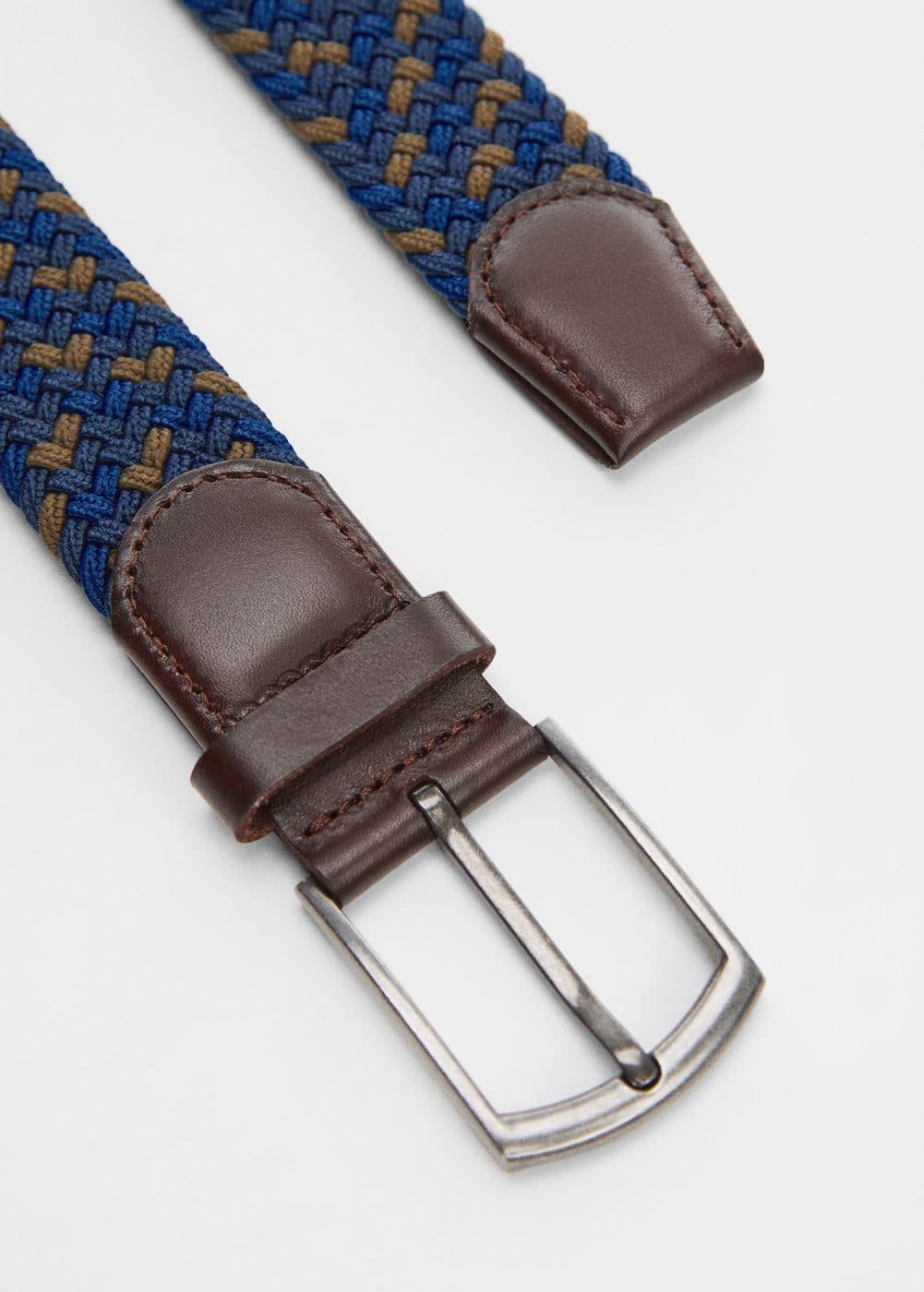 MANGO MAN - Braided elastic colored belt khakiMen Product Image