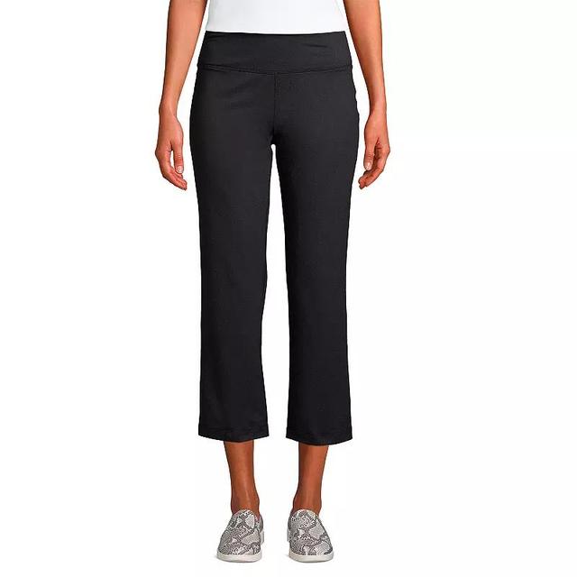 Womens Lands End UPF 50 Active Capri Yoga Pants Deep Blue Product Image