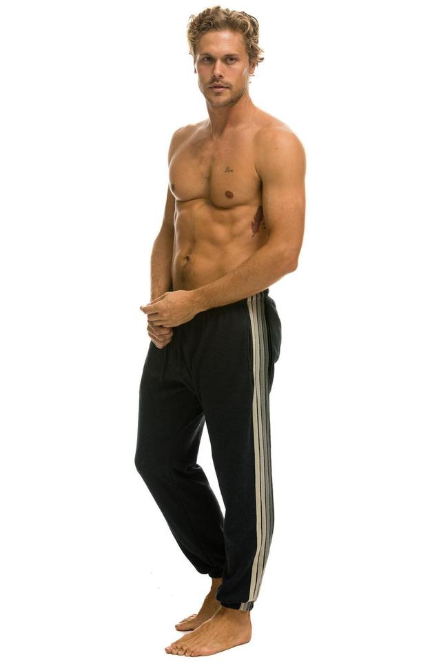 5 STRIPE SWEATPANTS - CHARCOAL // GREY Male Product Image