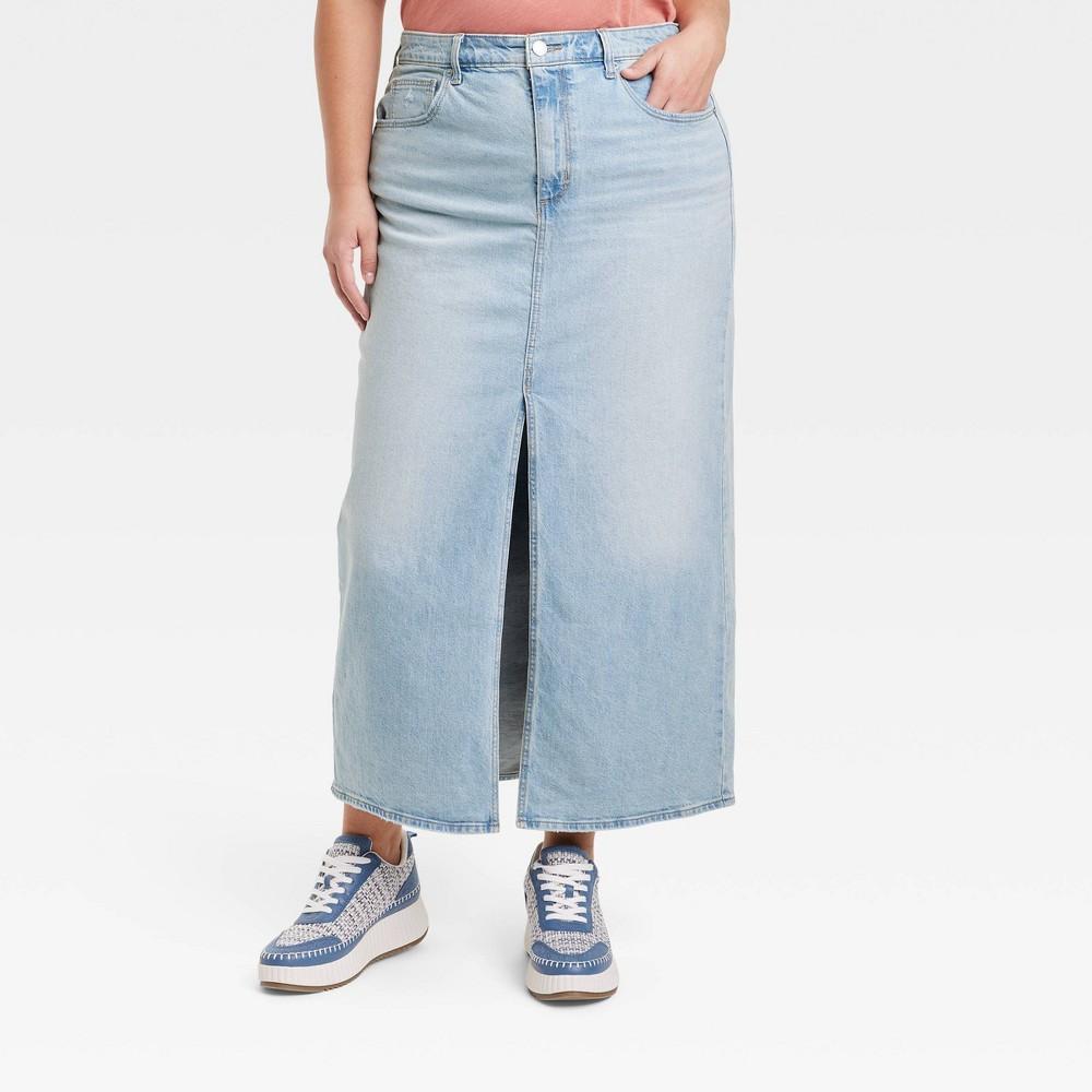 Womens Denim Maxi Skirt - Universal Thread Light Wash 22 Product Image