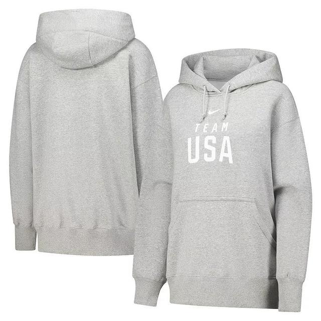 Womens Nike Gray Team USA Phoenix Fleece Pullover Hoodie Product Image