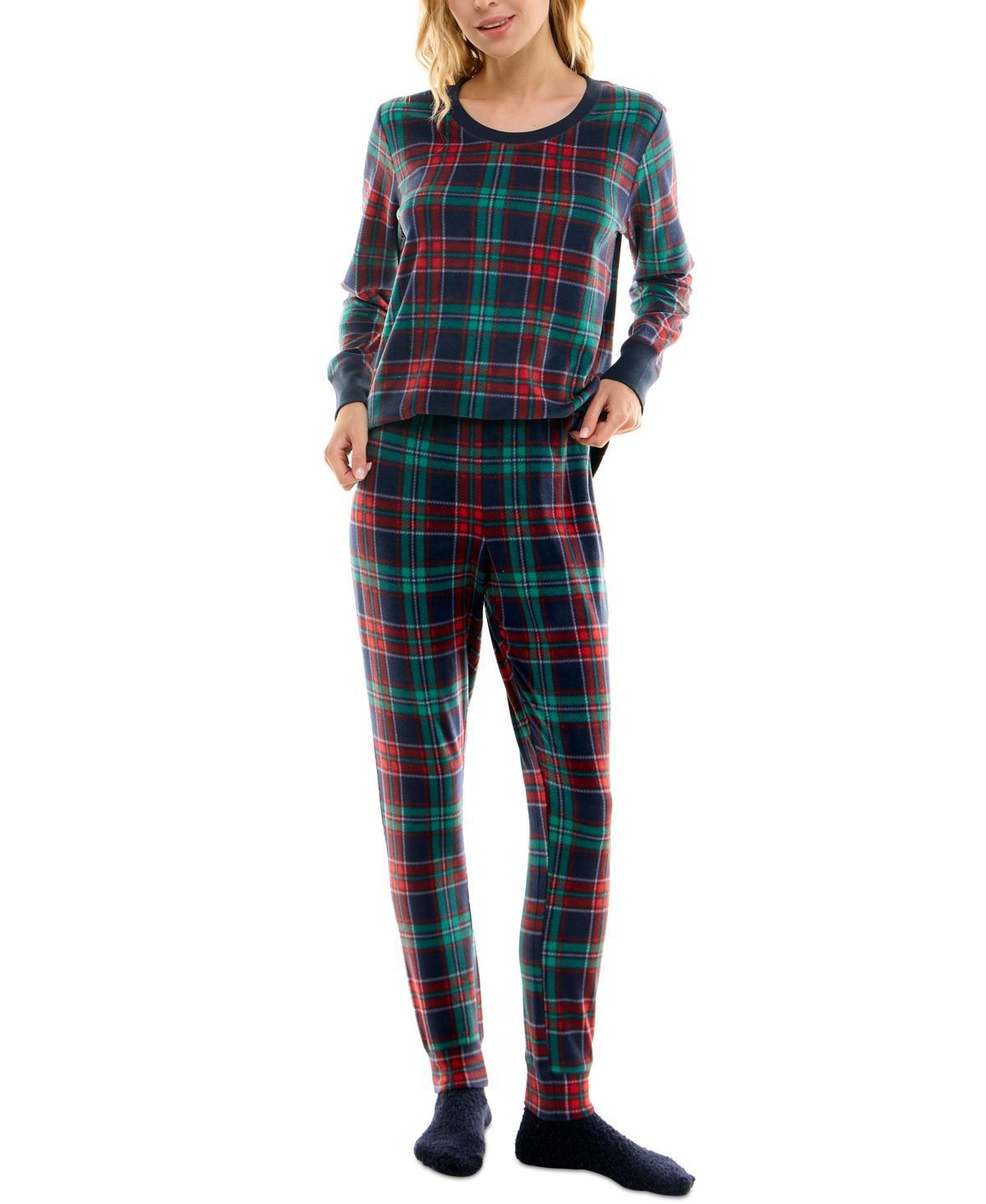 Roudelain Womens 2-Pc. Packaged Printed Pajamas & Socks Set Product Image