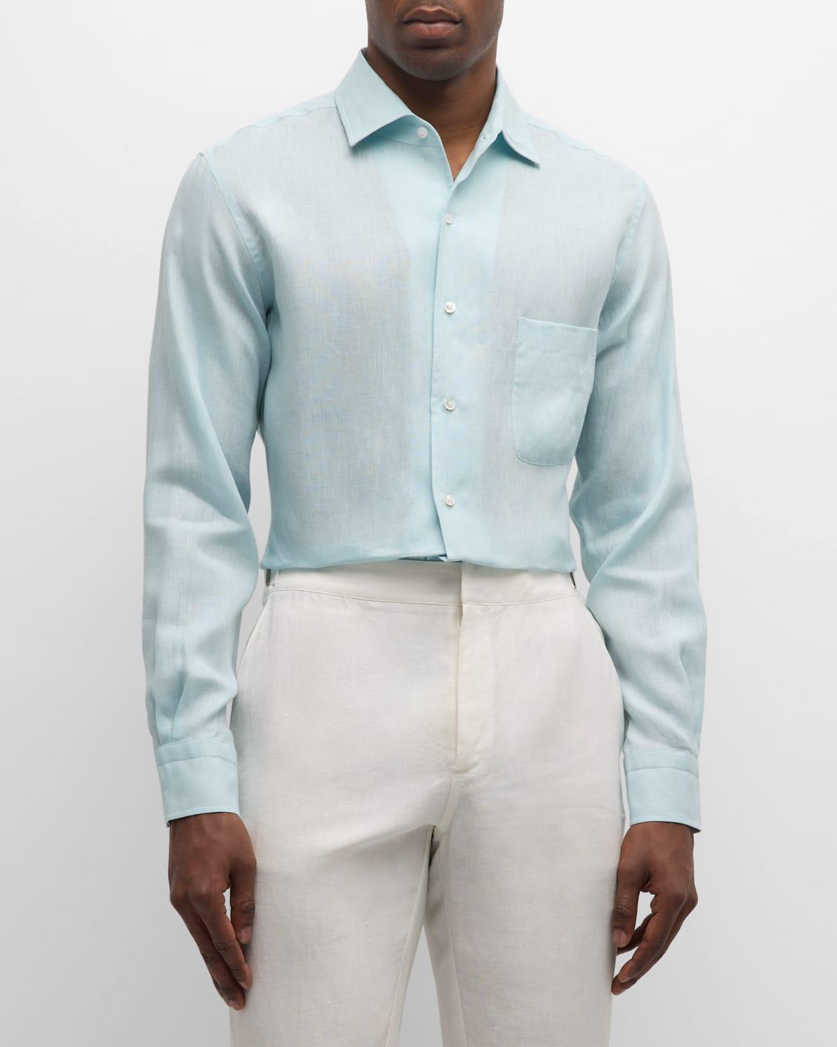 Mens Andre Long-Sleeve Linen Shirt Product Image