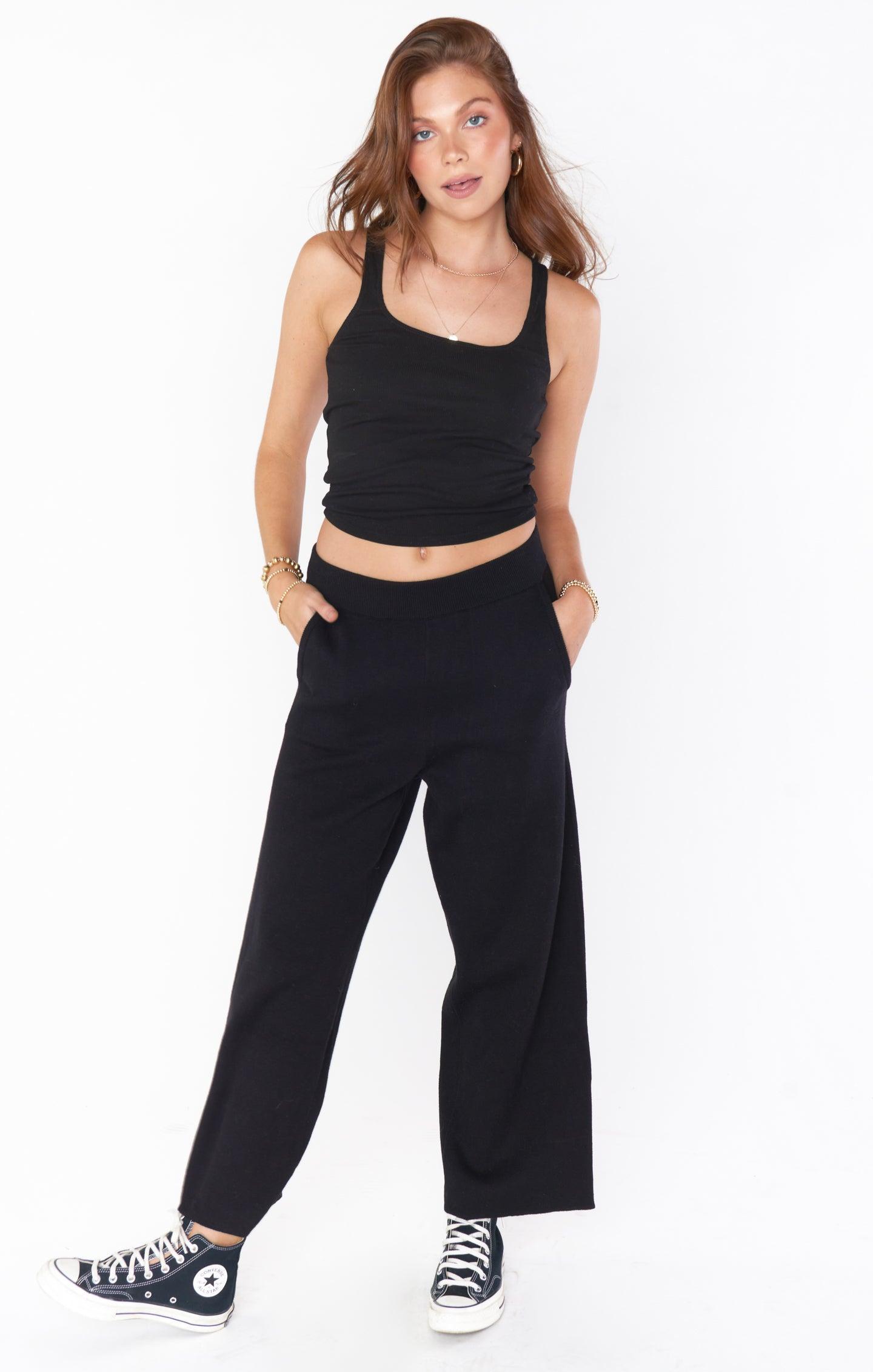 Samson Lounge Pants ~ Black Knit Product Image