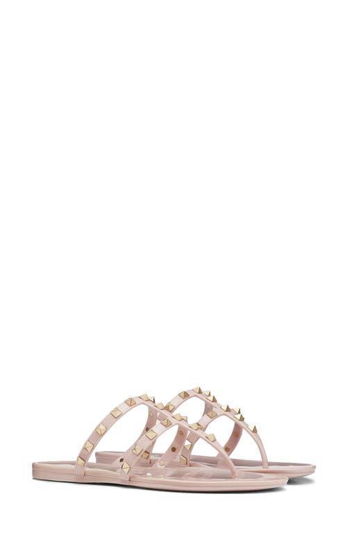 Valentino Garavani Summer Rockstud PVC Thong Sandal in Black Product Image