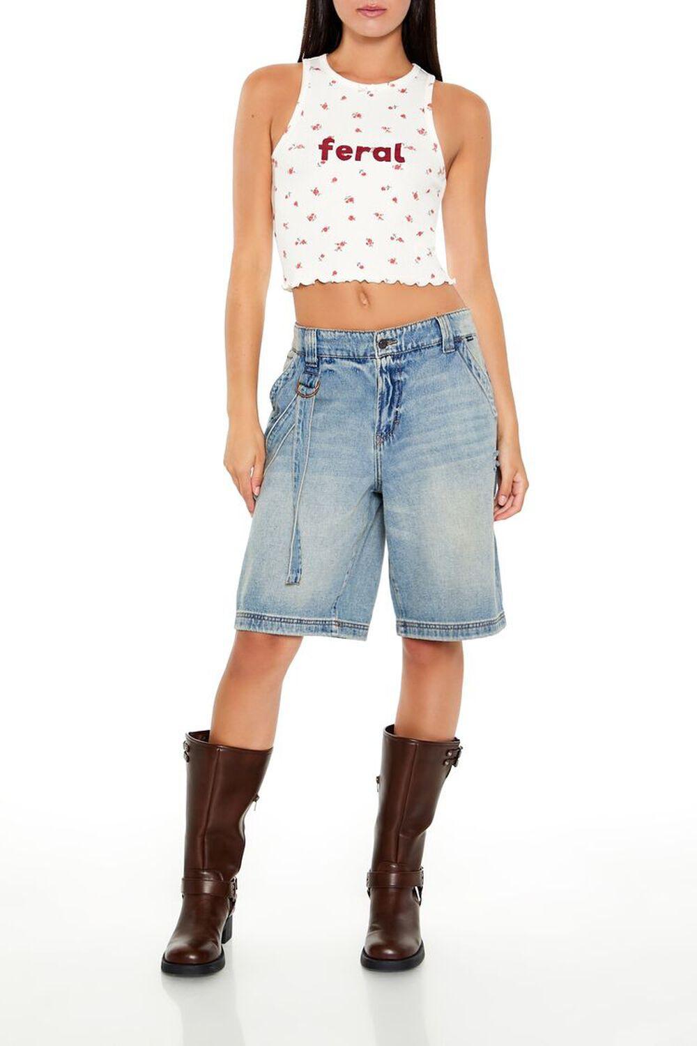 Floral Feral Cropped Tank Top | Forever 21 Product Image