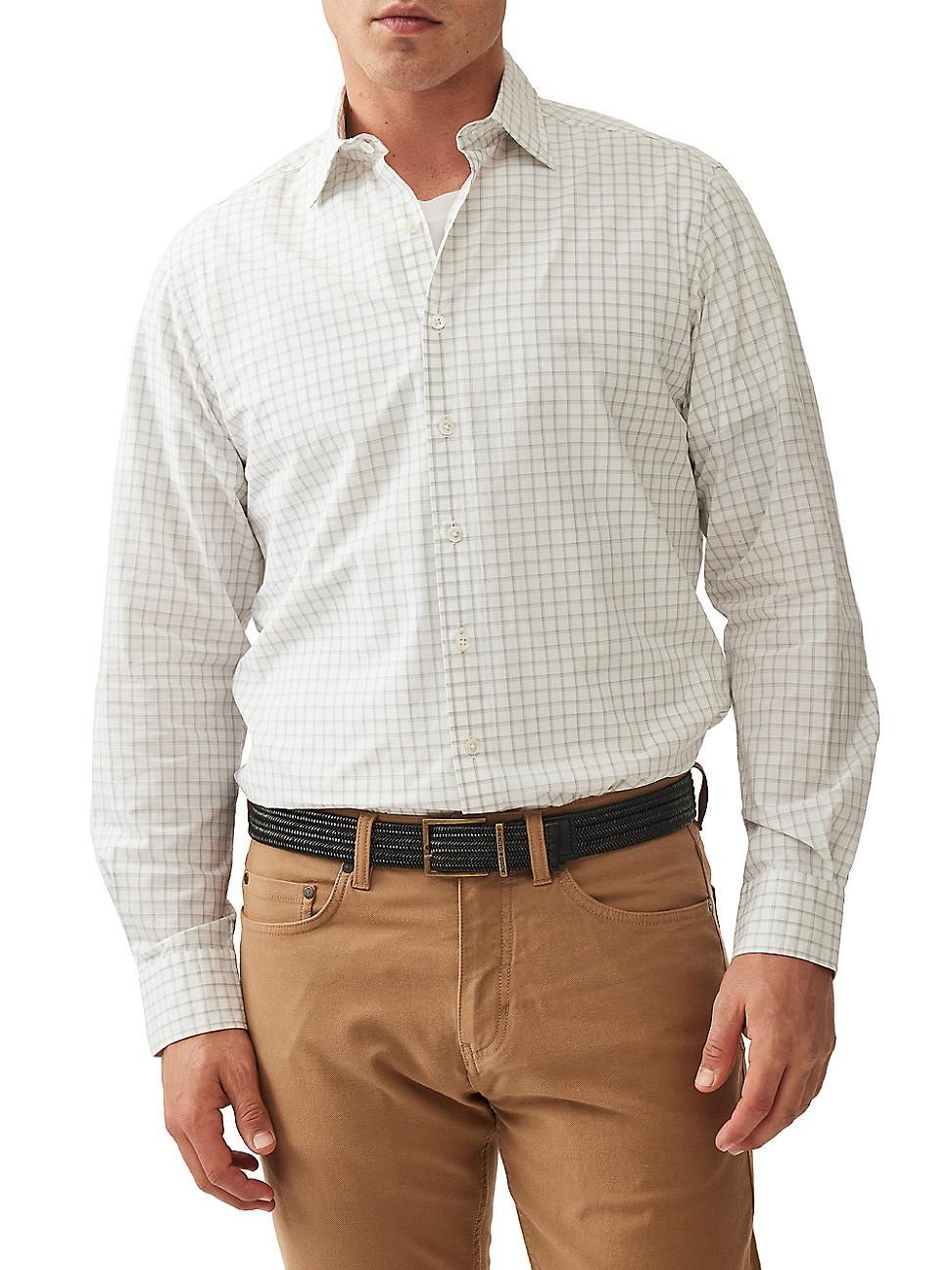 Mens Three Streams Check Cotton Button-Front Shirt Product Image