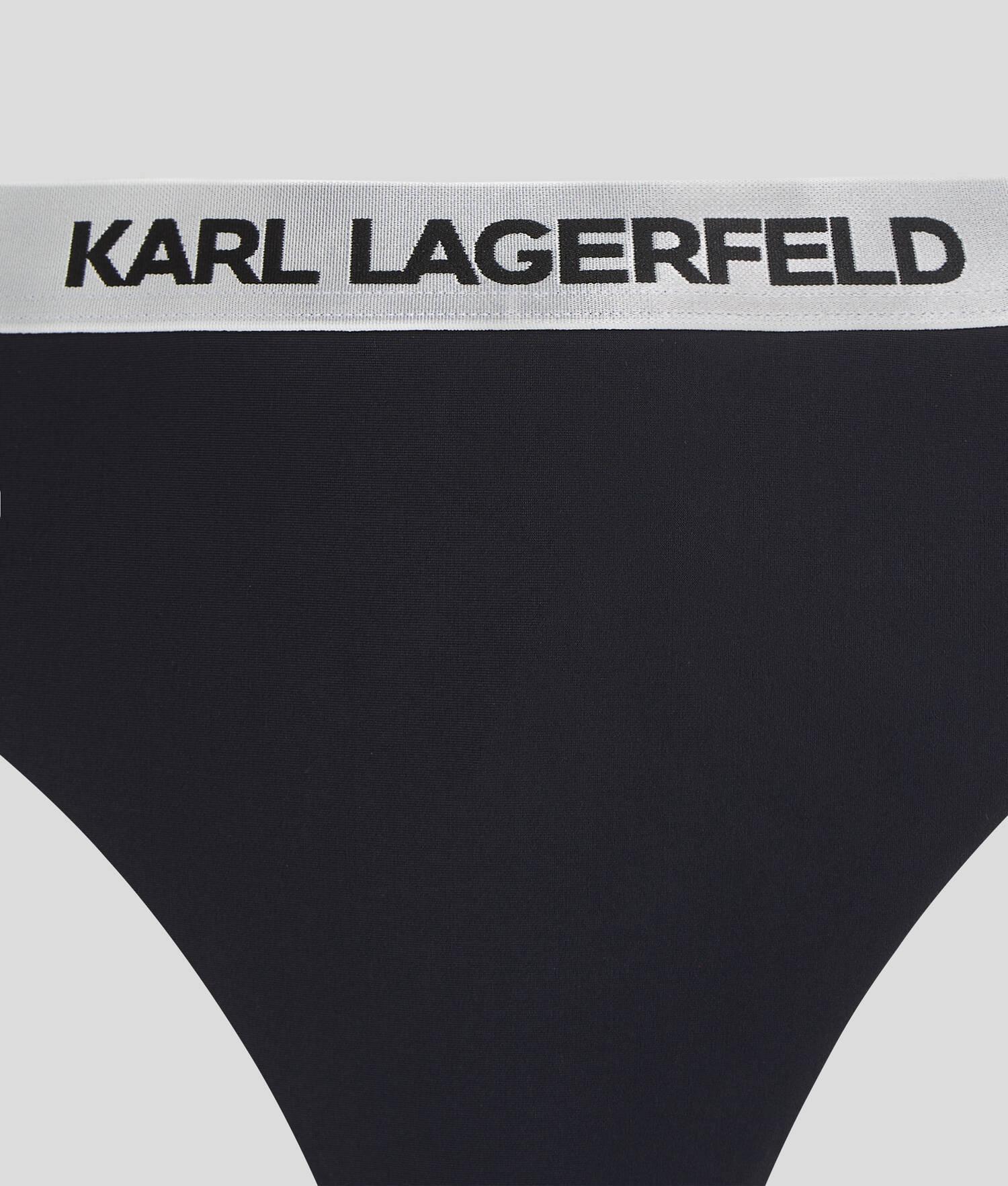 KARL LOGO HIGH-RISE BIKINI BOTTOMS Product Image