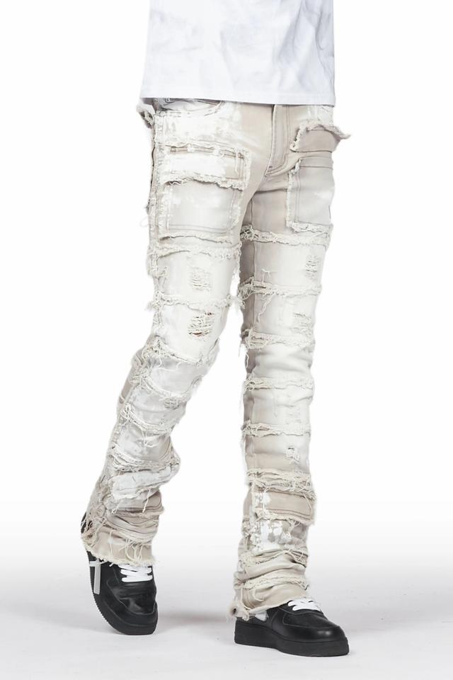 Garrick Grey Painter Stacked Flare Jean Male Product Image