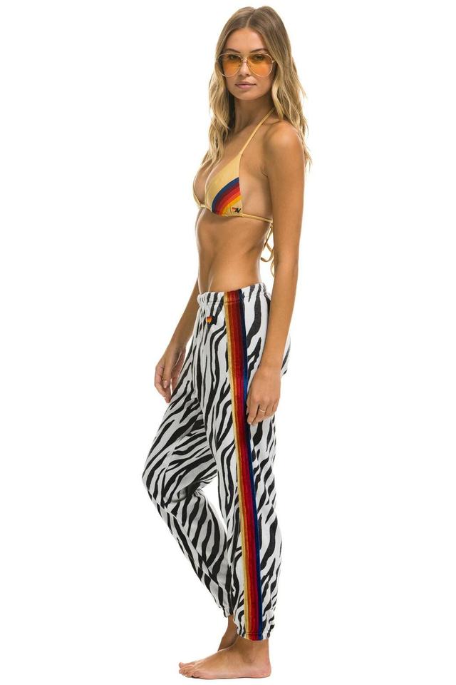 CLASSIC VELVET STRIPE SWEATPANTS - ZEBRA Female Product Image