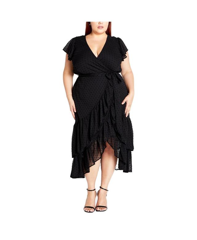 City Chic Womens Midi Frill Dee Tiered Dress Product Image