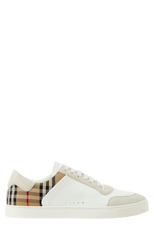 burberry Stevie Leather & Canvas Check Sneaker Product Image