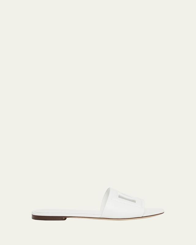 Dolce & Gabbana Bianca Interlock Slide Sandal Product Image