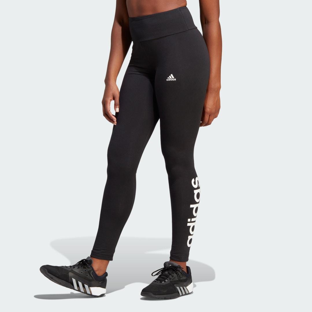 Adidas Womens High-Waisted Logo Leggings Product Image