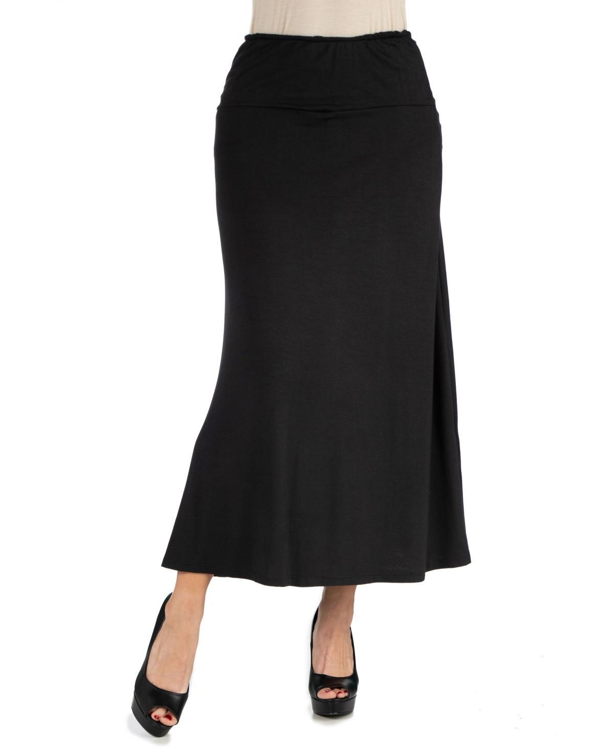 Women's Elastic Waist Maxi Skirt Product Image