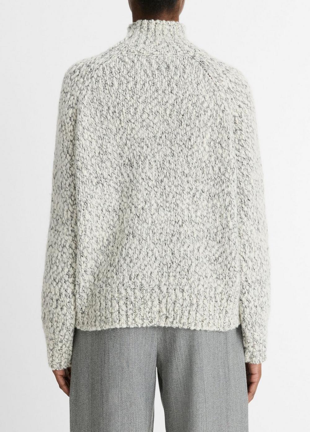 Italian Marled Wool-Blend Turtleneck Sweater Product Image