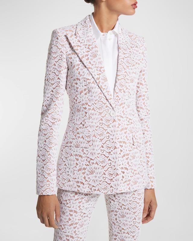 Georgina Corded Floral Lace Blazer Jacket Product Image