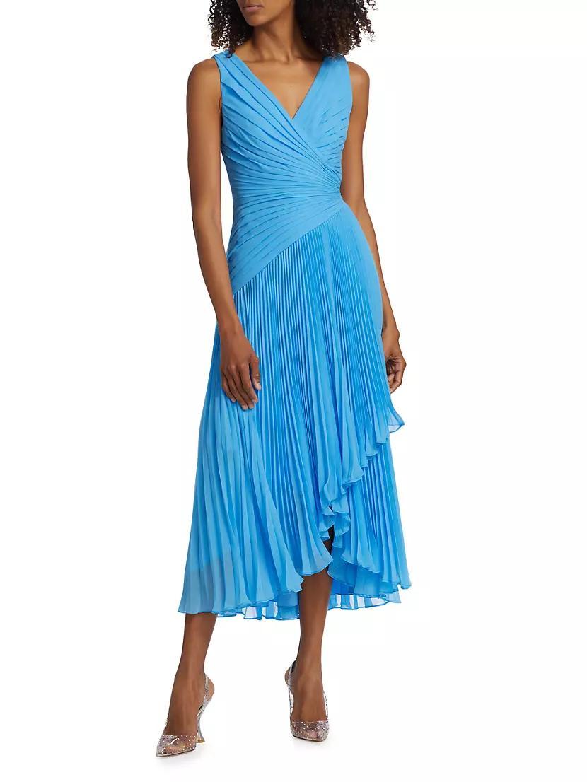 Pleated Tulip Midi-Dress Product Image