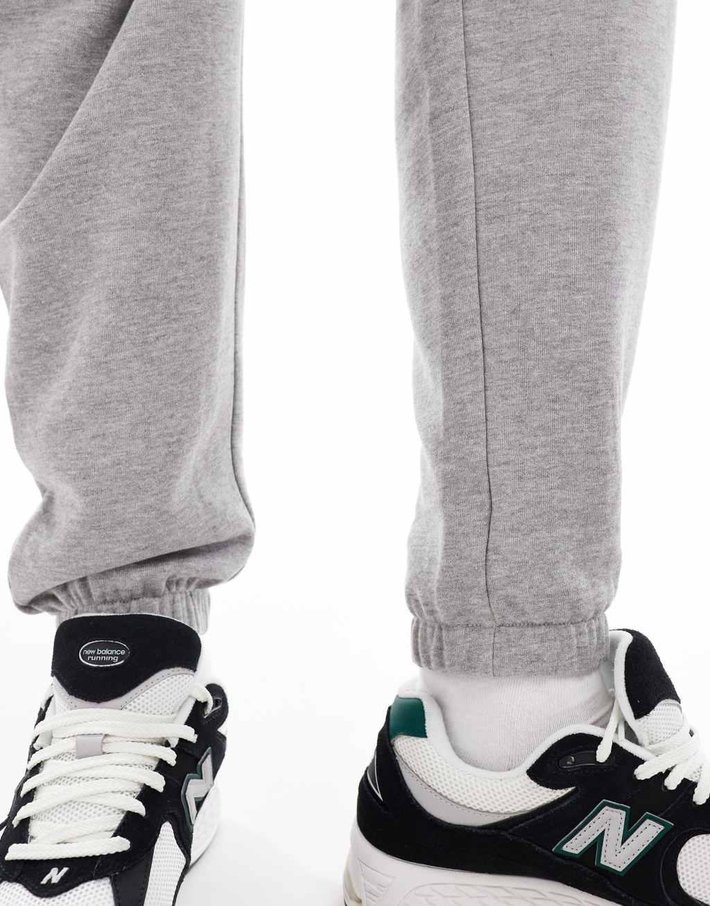 ASOS DESIGN essential tapered sweatpants in heather gray Product Image