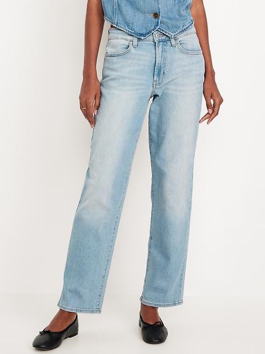 High-Waisted Wow Loose Jeans Product Image