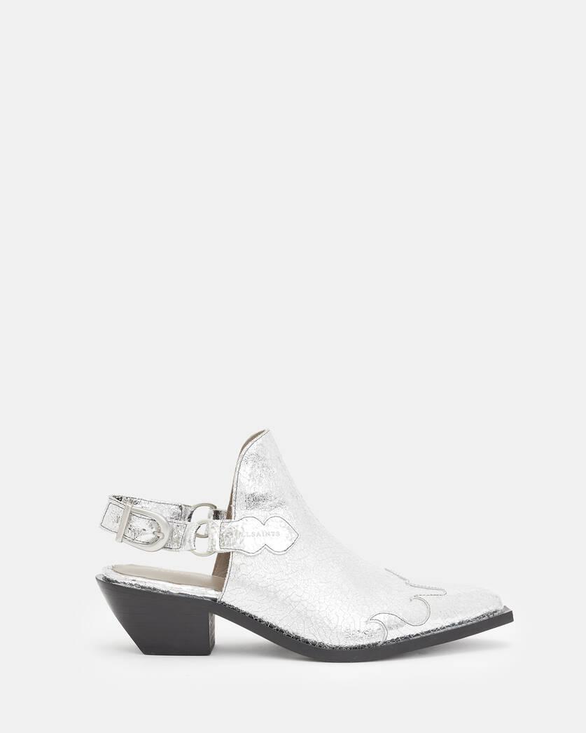 Desi Metallic Leather Western Mule Product Image