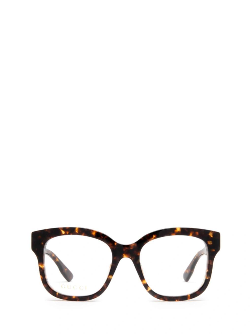 Gg1155o Square-frame Glasses In Havana Product Image