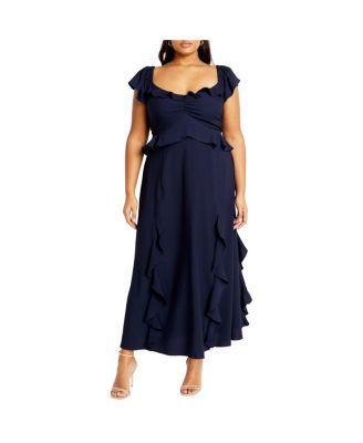 Plus Size Frill Fee Maxi Dress Product Image