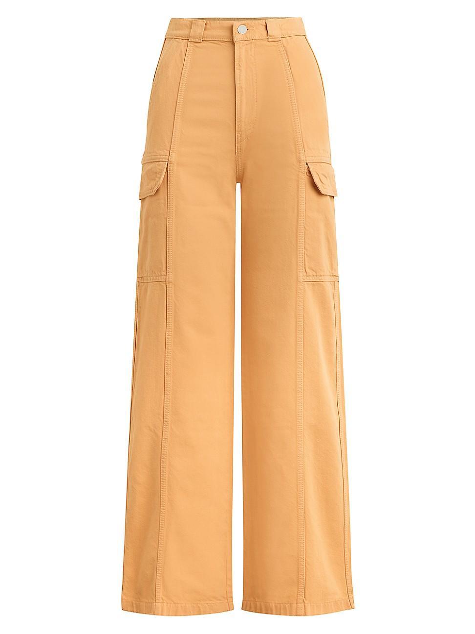 Womens High-Rise Wide-Leg Cargo Pants product image