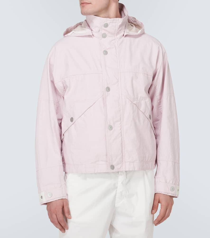 STONE ISLAND Marina Linen Canvas Jacket In Rose Product Image