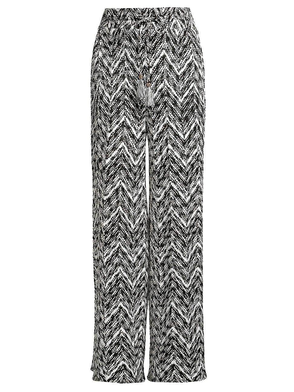 Ramy Brook Taytum Open Stitch Wide Leg Cover-Up Pants Product Image