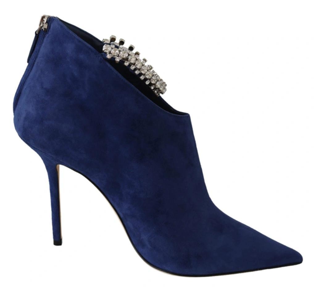 JIMMY CHOO Blaize 100 Pop  Leather Boots In Blue Product Image