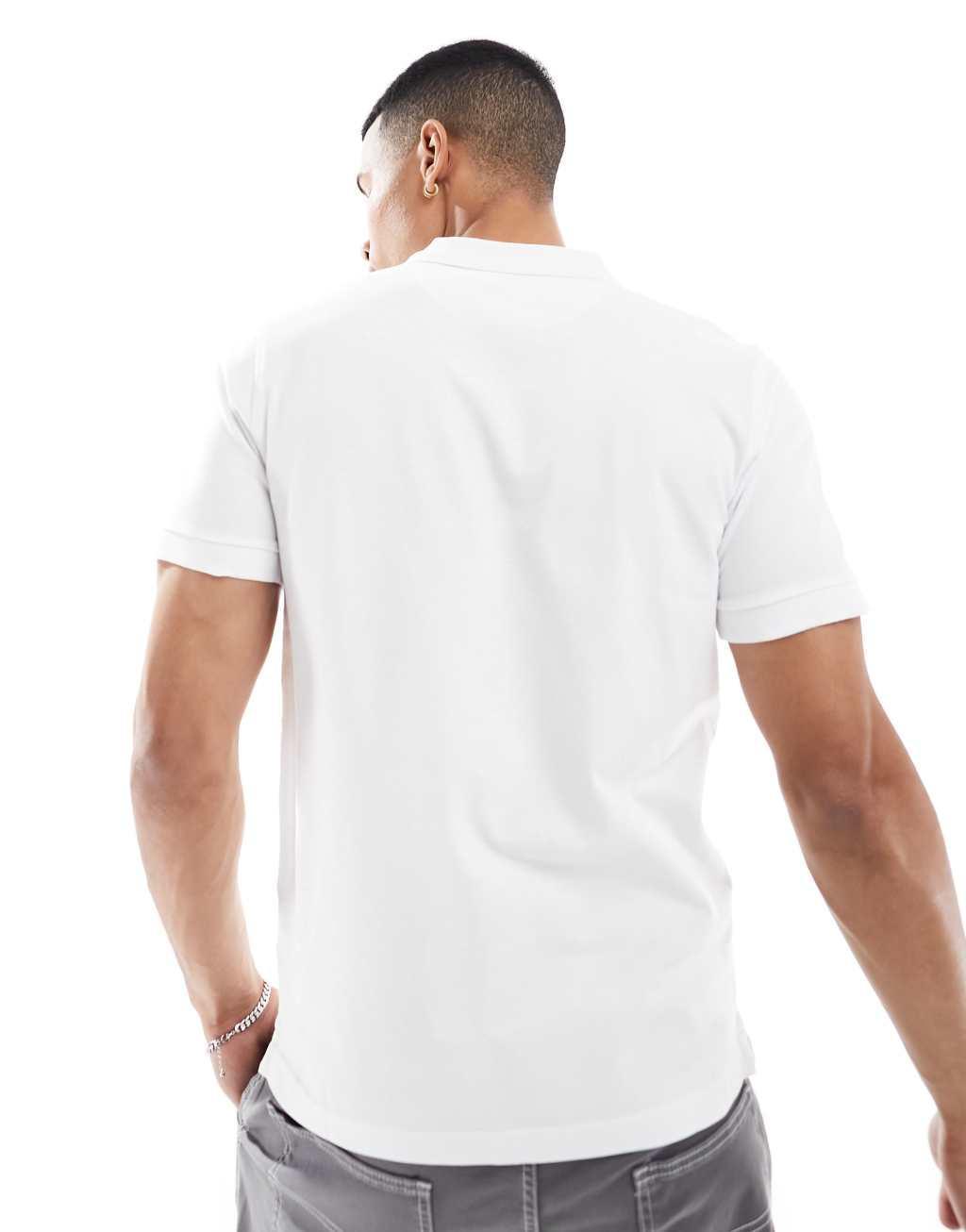 Farah Blanes short sleeve polo shirt in white Product Image