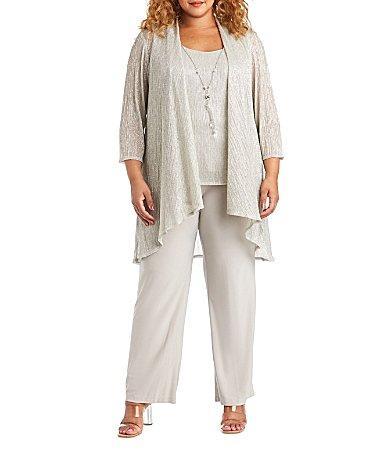 R  M Richards Plus Size Crinkle Metallic 3 Product Image