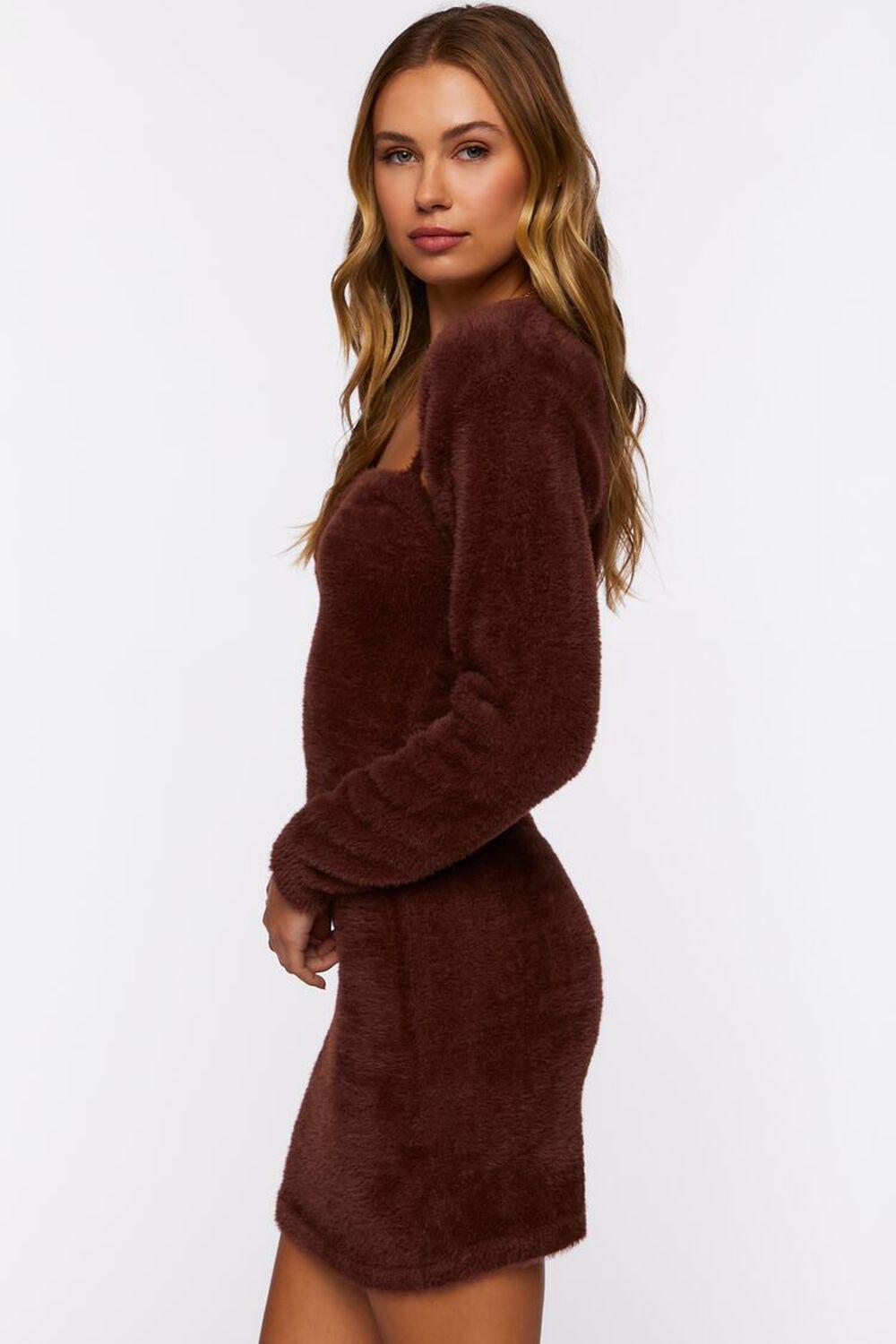 Fuzzy Mini Dress & Shrug Sweater Set | Forever 21 Product Image