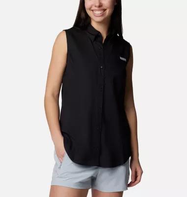 Columbia Tamiami Sleeveless Shirt (Black) Women's Sleeveless Product Image