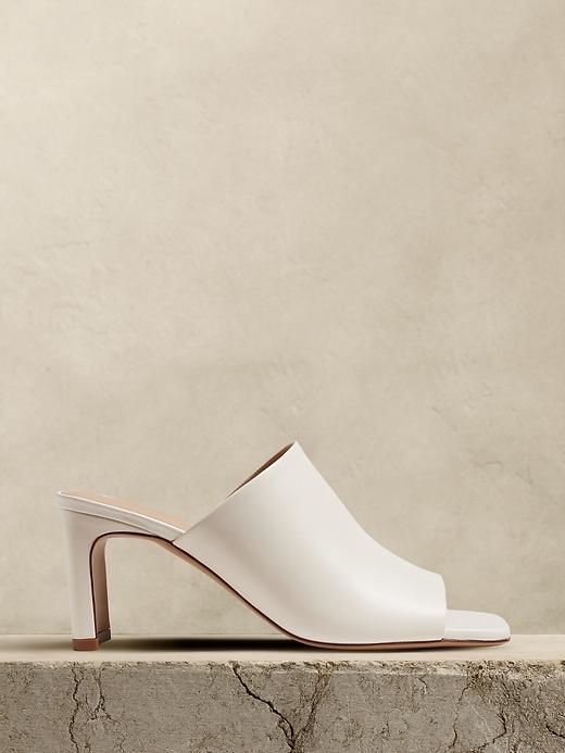 Lucca Leather Square-Toe Mule Product Image