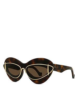 Double Frame Mixed-Media Cat-Eye Sunglasses Product Image