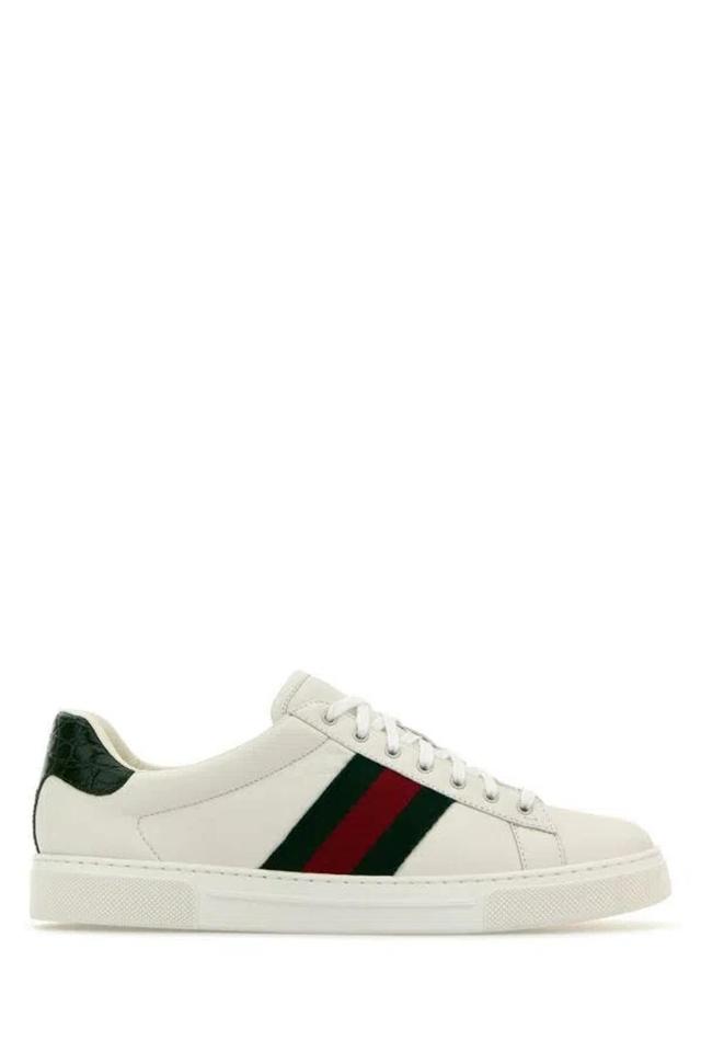 GUCCI Ace Leather Sneaker In White Product Image