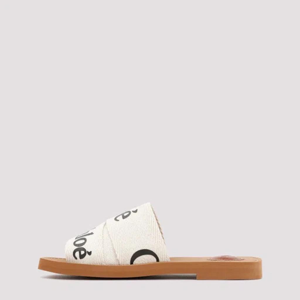 White Woody Open-toe Sandals Product Image